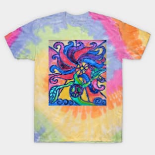 Shining Sun Peace Flower Child T-Shirt